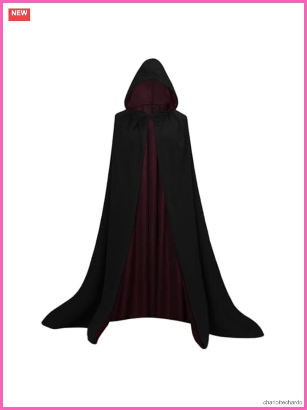 Unisex Hooded Cloak Cape Knitted Reversible Halloween Cosplay Costume